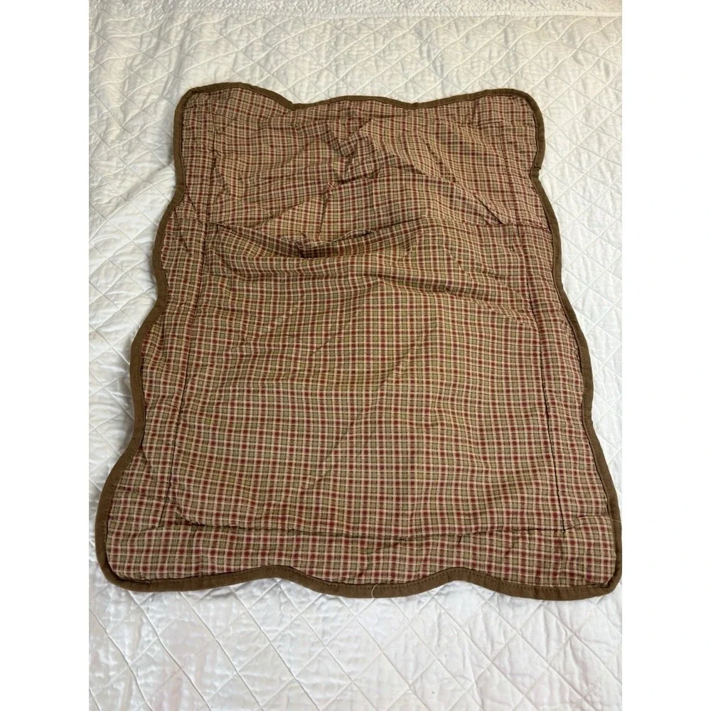 Deep Red Pillow Sham Possibly Waverly Green Cord 32x27 No Brand Tag Standard